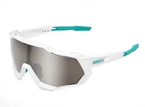 100% Speedtrap Performance Sunglasses - BORA Hans Grohe Team White-HiPER Silver Mirror Lens