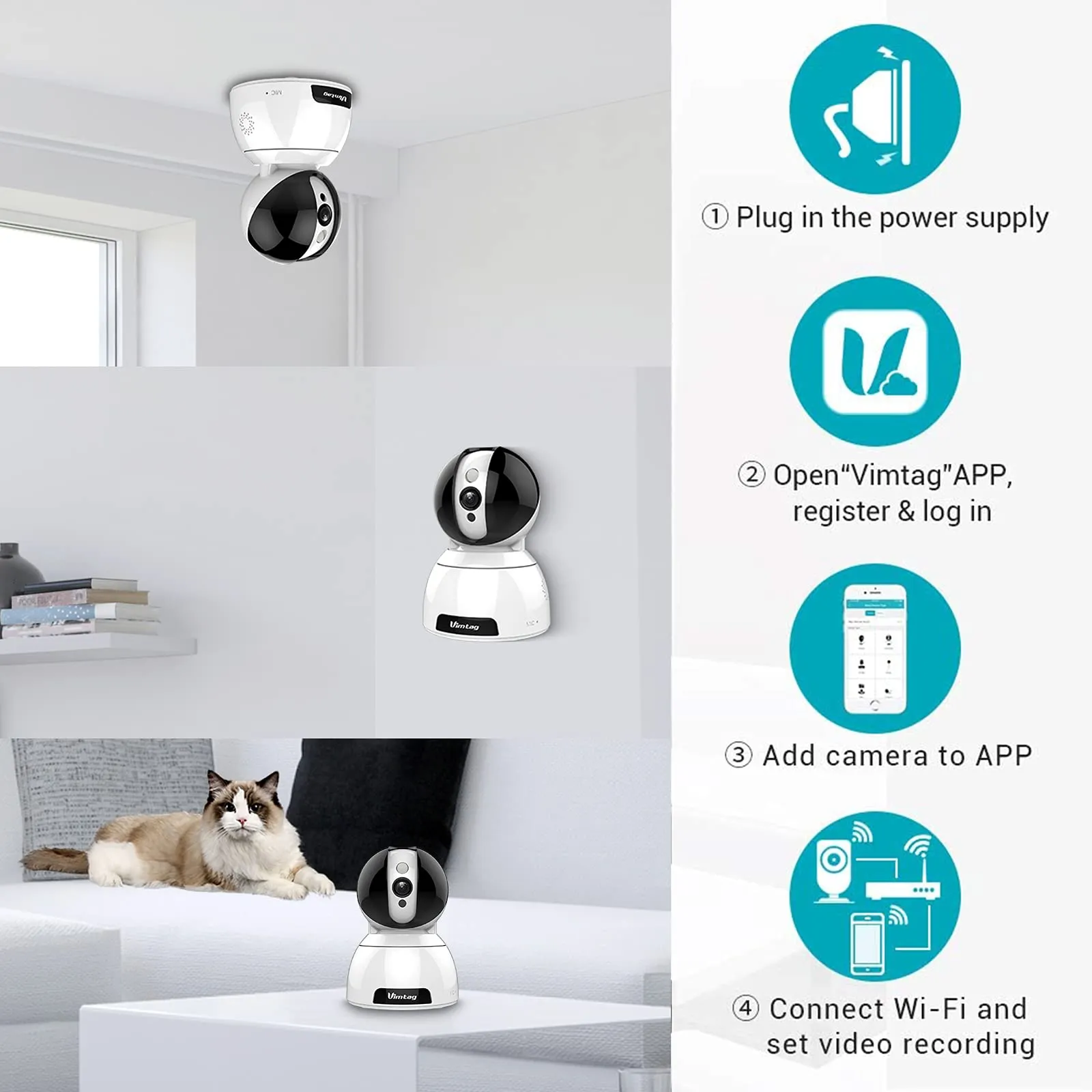 1080P Pet Camera - White