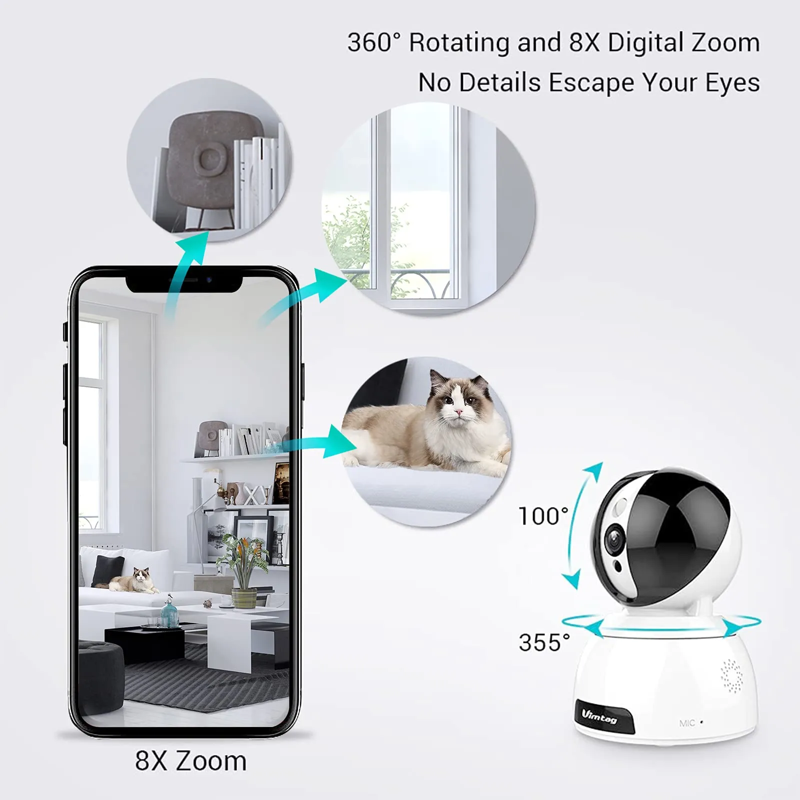 1080P Pet Camera - White