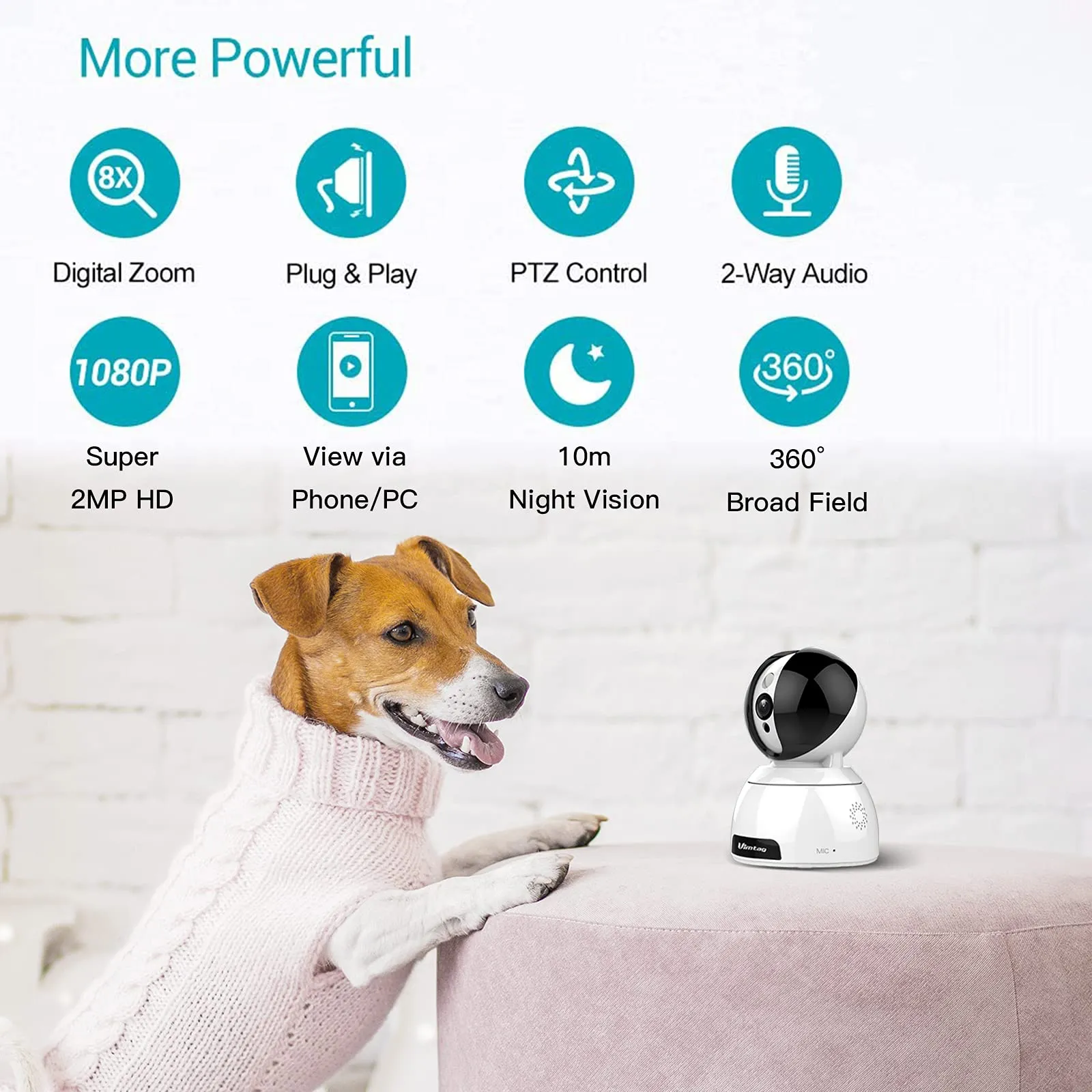 1080P Pet Camera - White