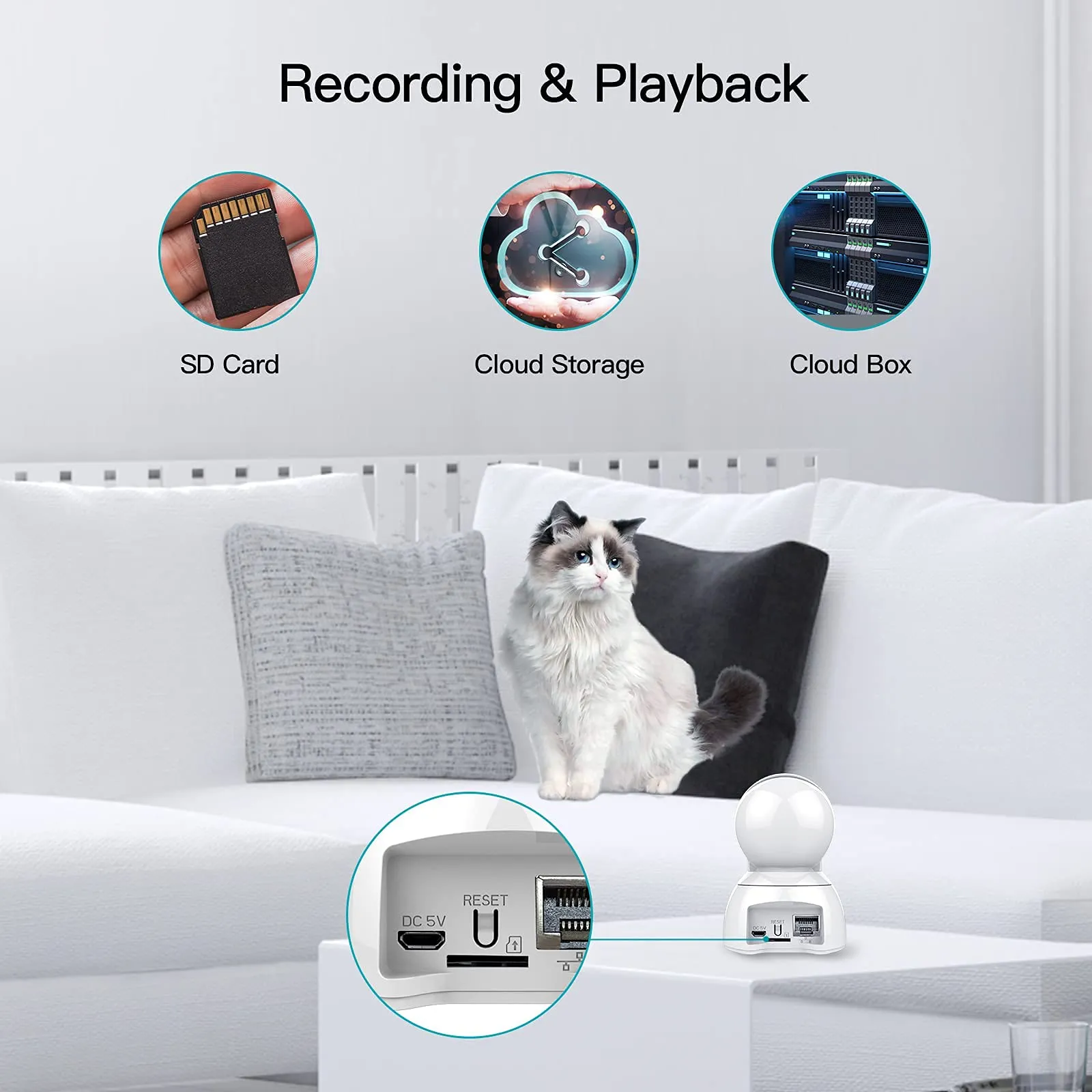 1080P Pet Camera - White