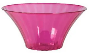 30oz Plastic Flared Bowls - Bright Pink