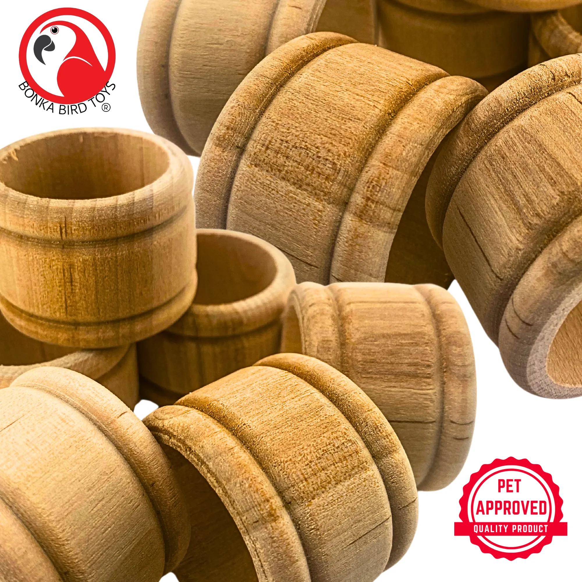 3194 Pk6 Wooden Napkin Rings