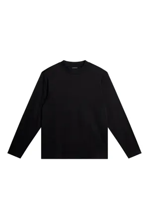 Ace Mock Neck LS T-Shirt / Black