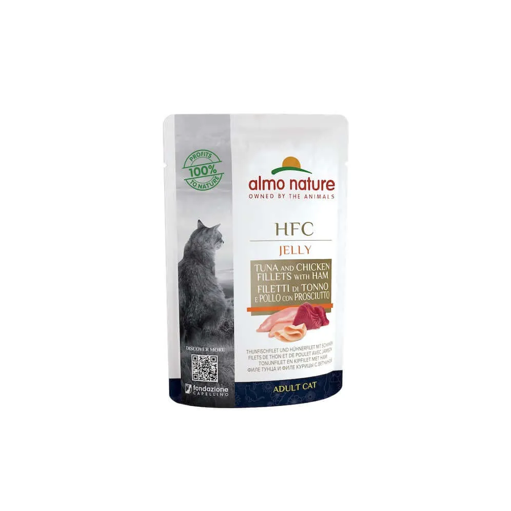 Almo Nature HFC pouch cat Tonno, Pollo e Prosciutto