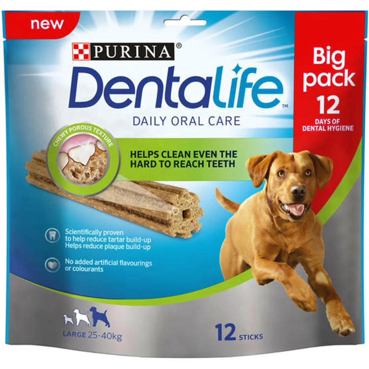 ASH ANIMAL RESCUE DONATION - Dentalife Dog Dental Chew Treats - Large, 12 Sticks