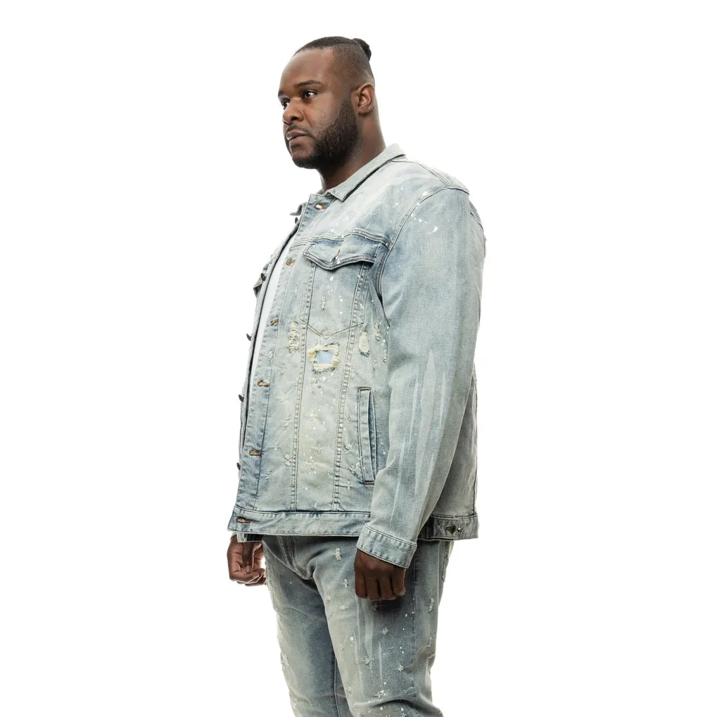 Big and Tall Shotgun Jean Jacket - Industrial Blue