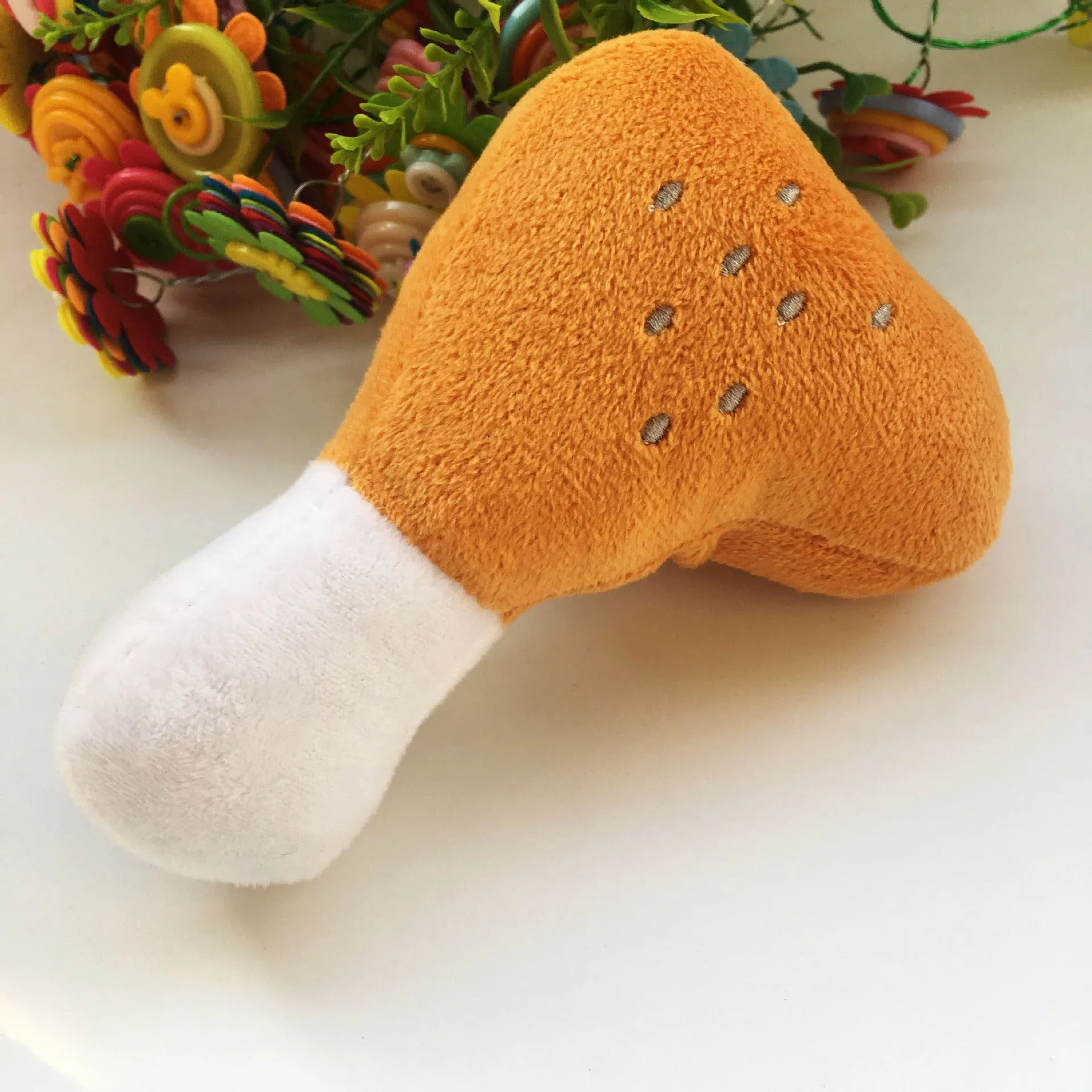 Bite Plush Double-Chicken Leg Toys