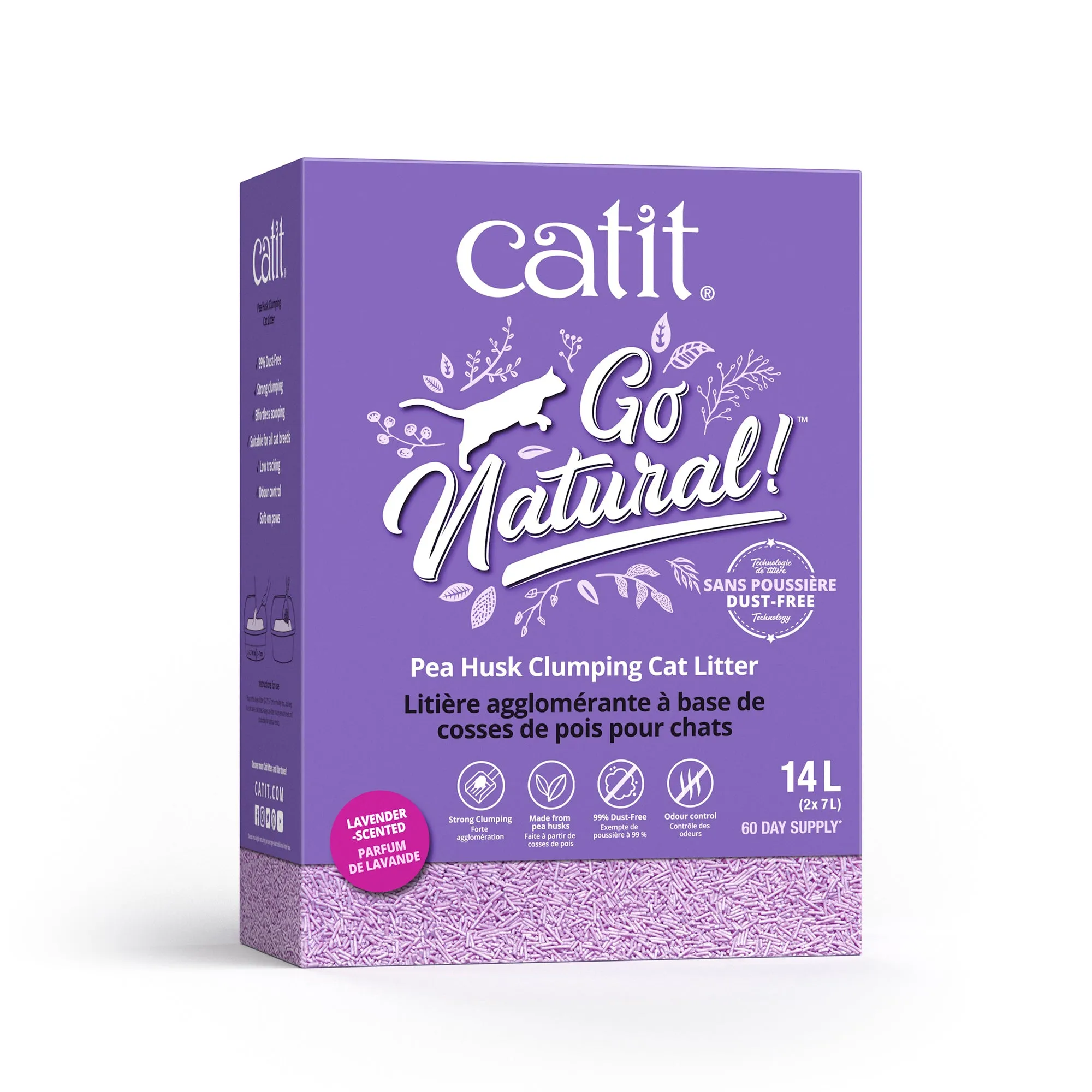 Catit GoNatural Pea Husk Litter Lavender