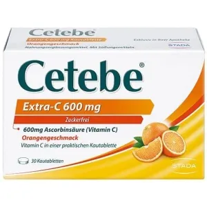 CETEBE Extra- vitamin C 600 mg chewable tablets