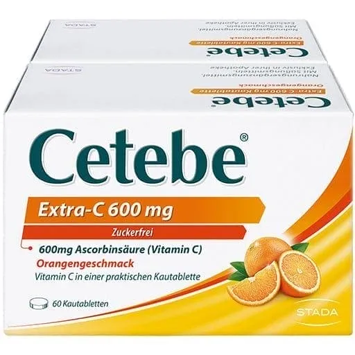 CETEBE Extra- vitamin C 600 mg chewable tablets