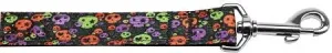 Confetti Skulls Nylon Dog Leash 6 Foot