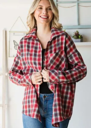 Country Casual Plaid Button Down Made in USA - Clearance Final Sale