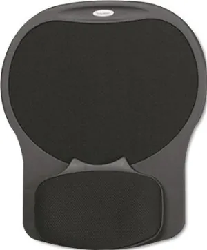 Easy Glide Gel Mouse Pad W/Wrist Rest 10 X 12 Black/Black