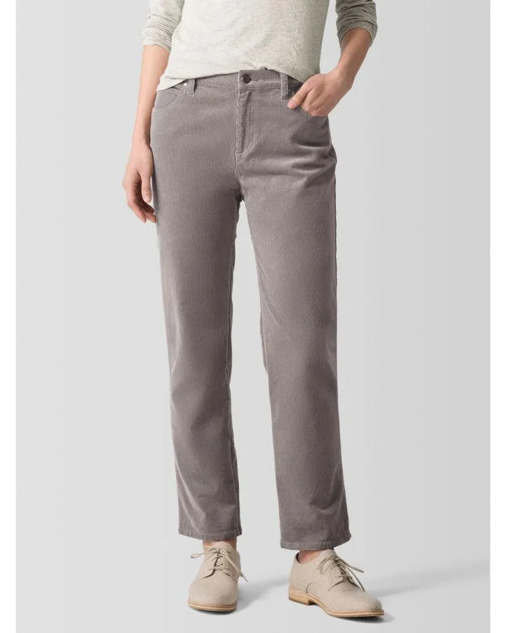 Eileen Fisher Organic Cotton Stretch Corduroy Straight Pant