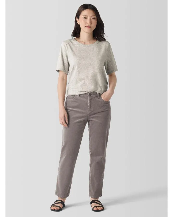 Eileen Fisher Organic Cotton Stretch Corduroy Straight Pant