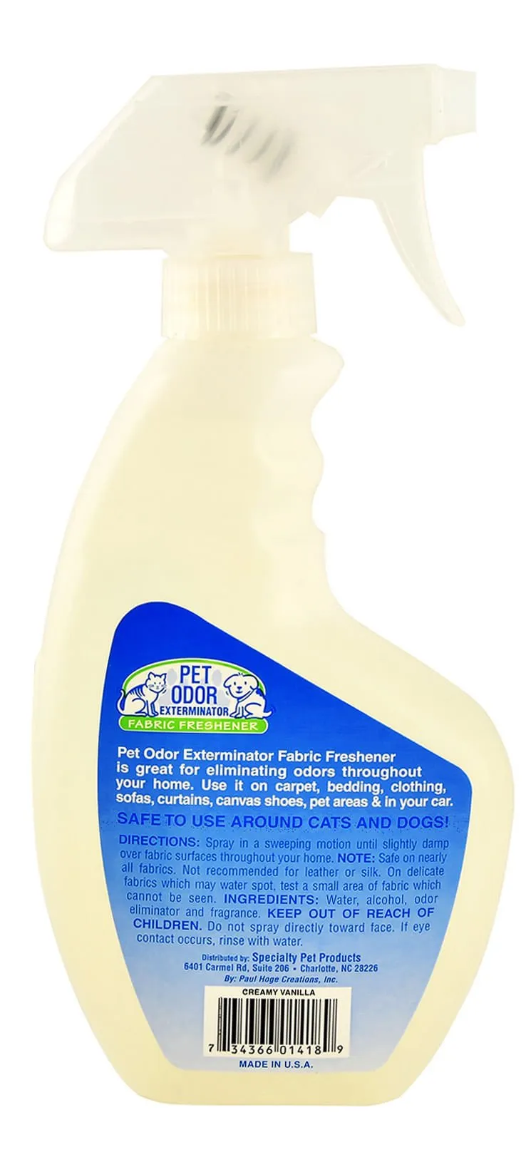 Fabric Freshener Spray, Creamy Vanilla, 15.6 oz