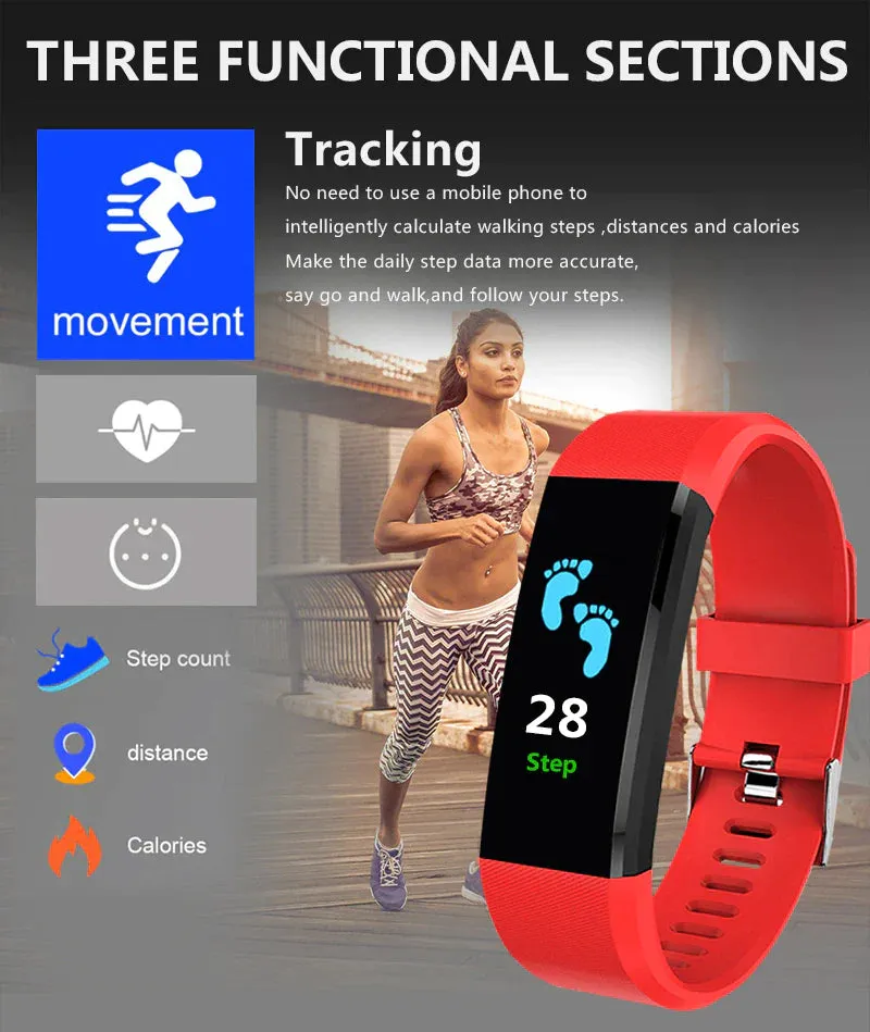 Fitness Smart Watch Activity Heart Rate  Tracker