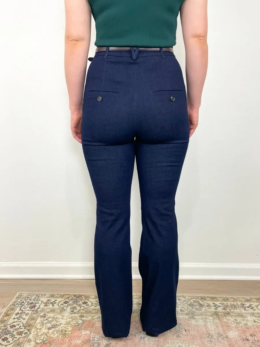 Gracie Pant w/Belt in Midnight Wash