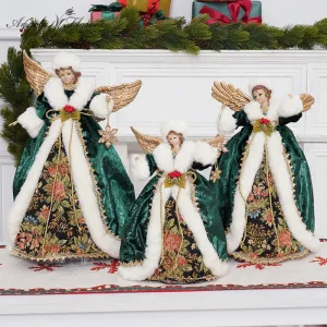 Green Queen Doll Ornaments Christmas Decor Supplies A6365423 6365422 6365421