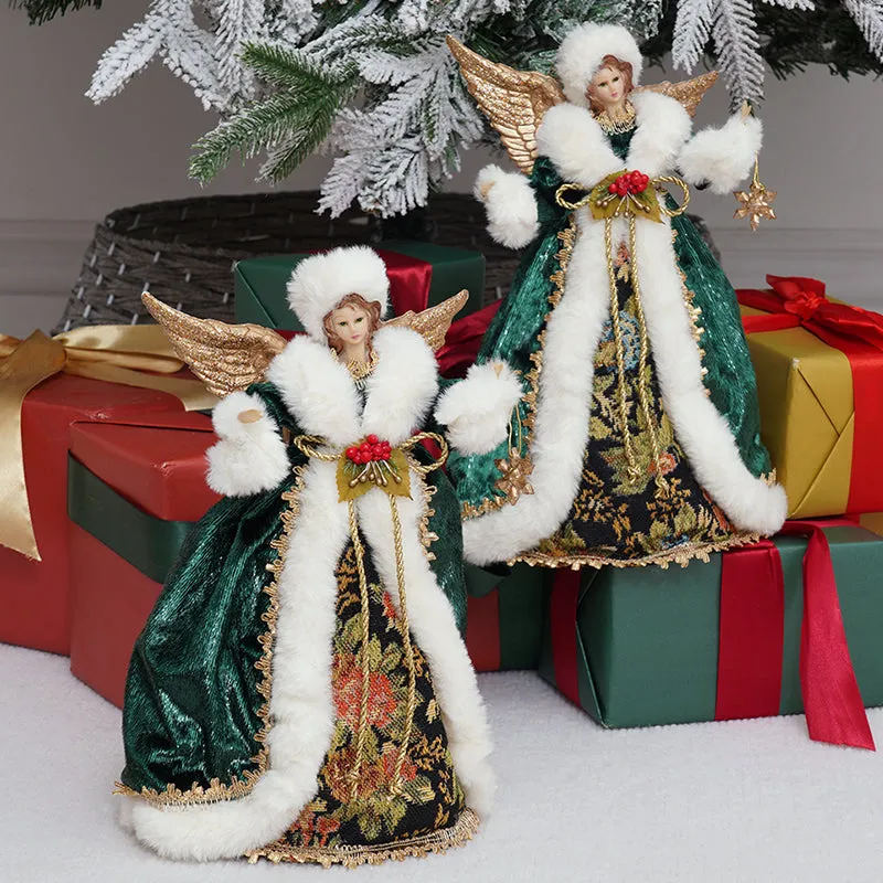 Green Queen Doll Ornaments Christmas Decor Supplies A6365423 6365422 6365421