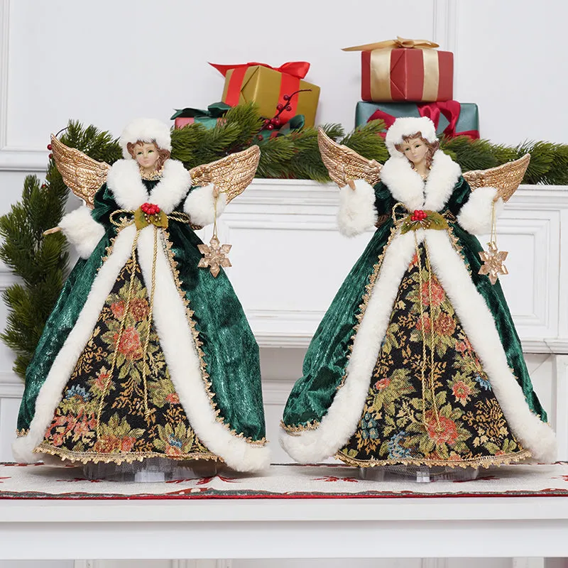 Green Queen Doll Ornaments Christmas Decor Supplies A6365423 6365422 6365421