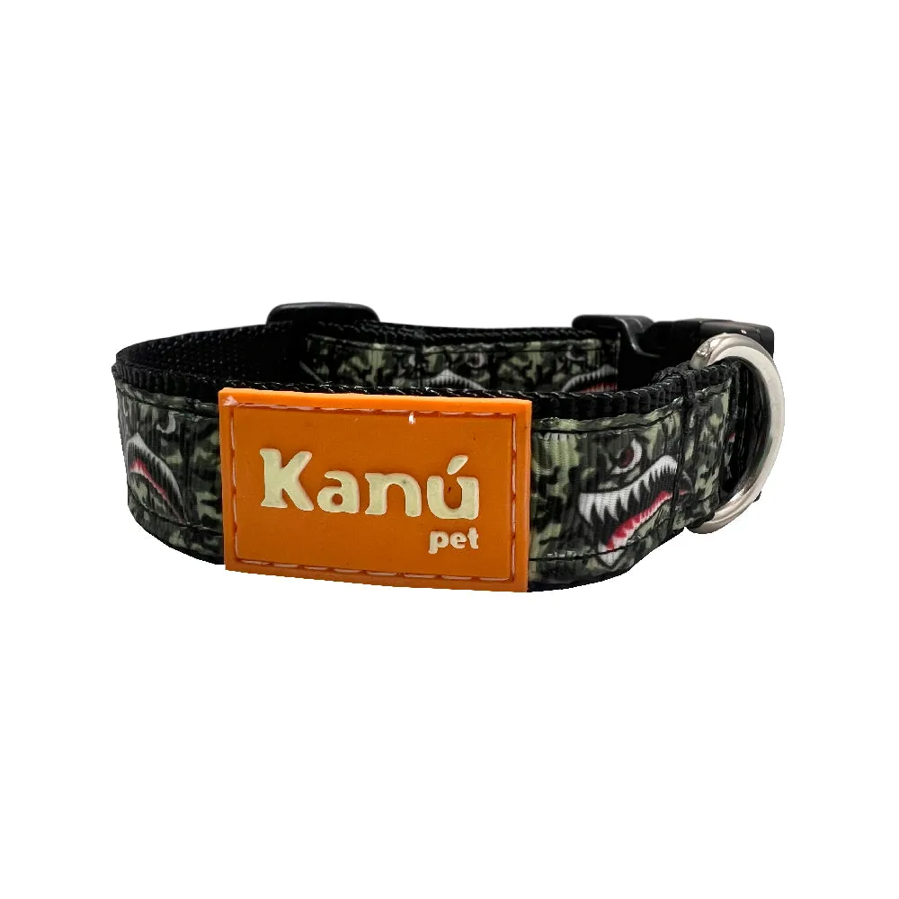 Kanu Pet Green Shark Male Dog Collar