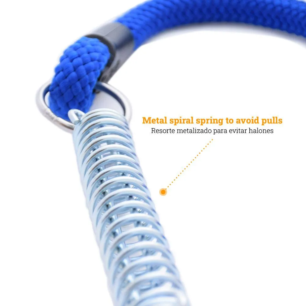 Kanu Pet Metal Spiral Spring Blue Dog Leash