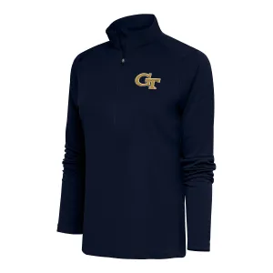 Ladies Georgia Tech Yellow Jackets 1/2 Zip Tribute Navy Jacket