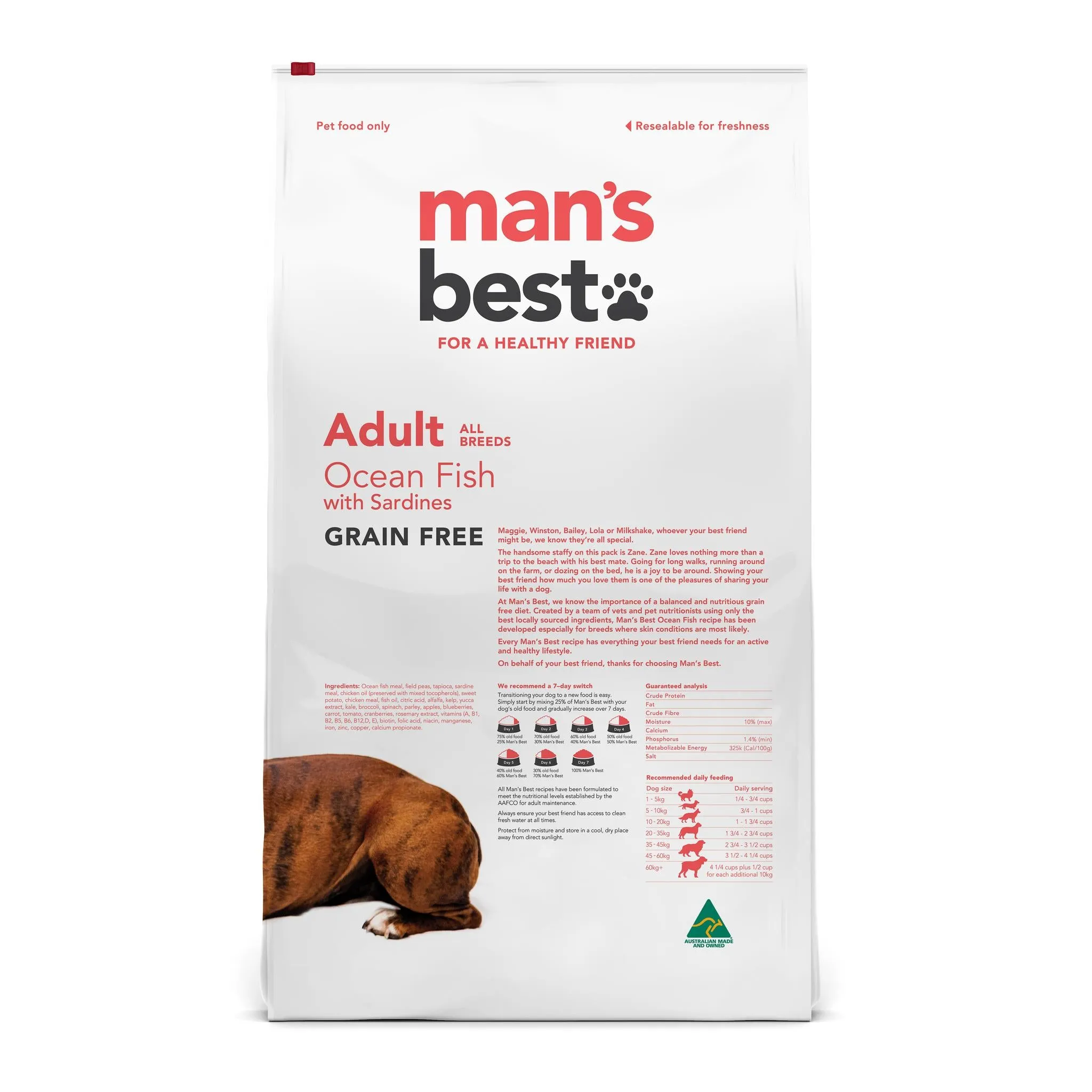 Mans Best Grain Free Adult Ocean Fish Dry Dog Food