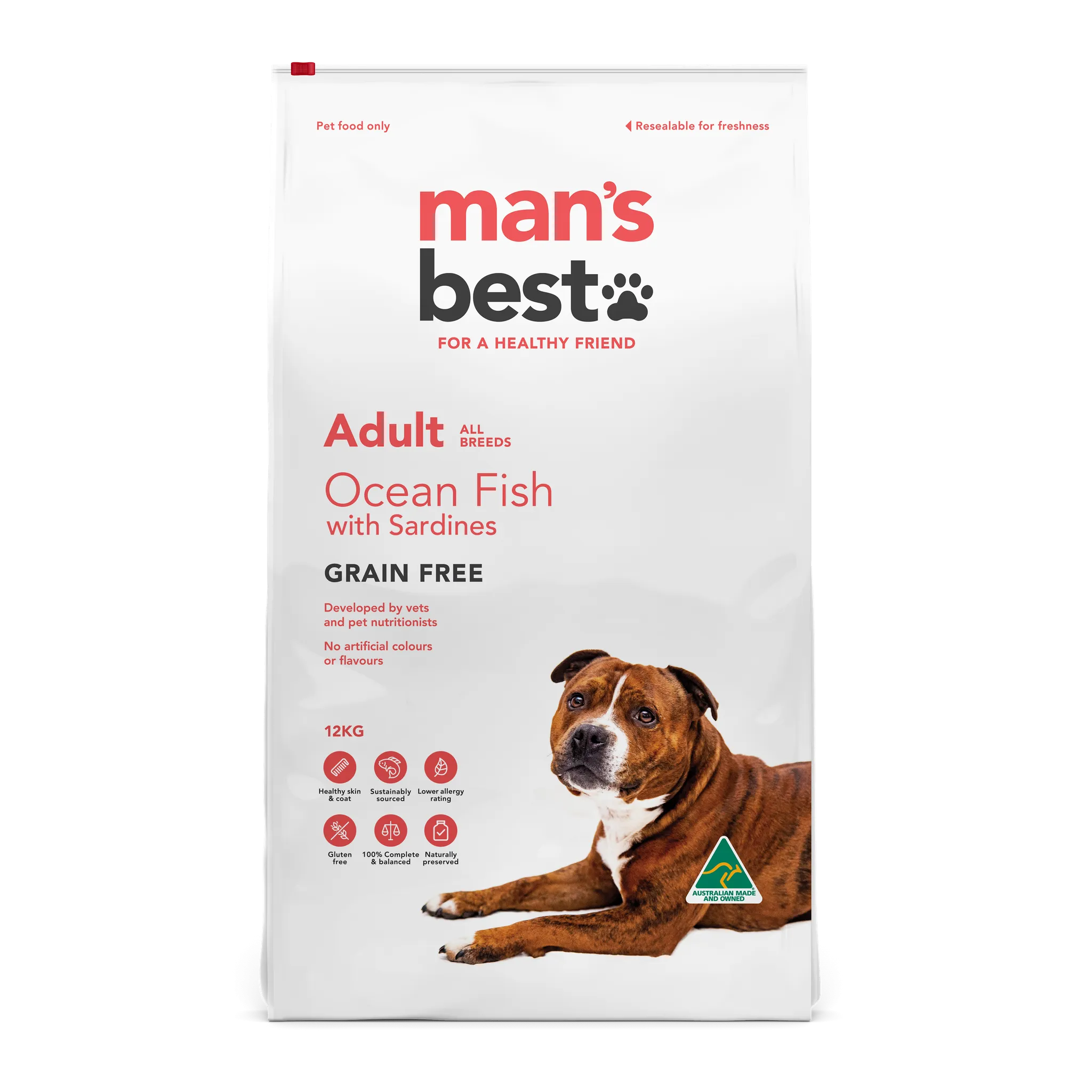 Mans Best Grain Free Adult Ocean Fish Dry Dog Food