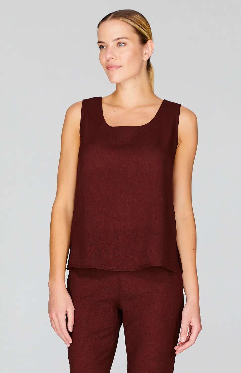 Microlinen Essential Scoop Neck Tank