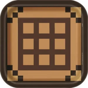 Minecraft - 9" Square Square Plates (8ct)