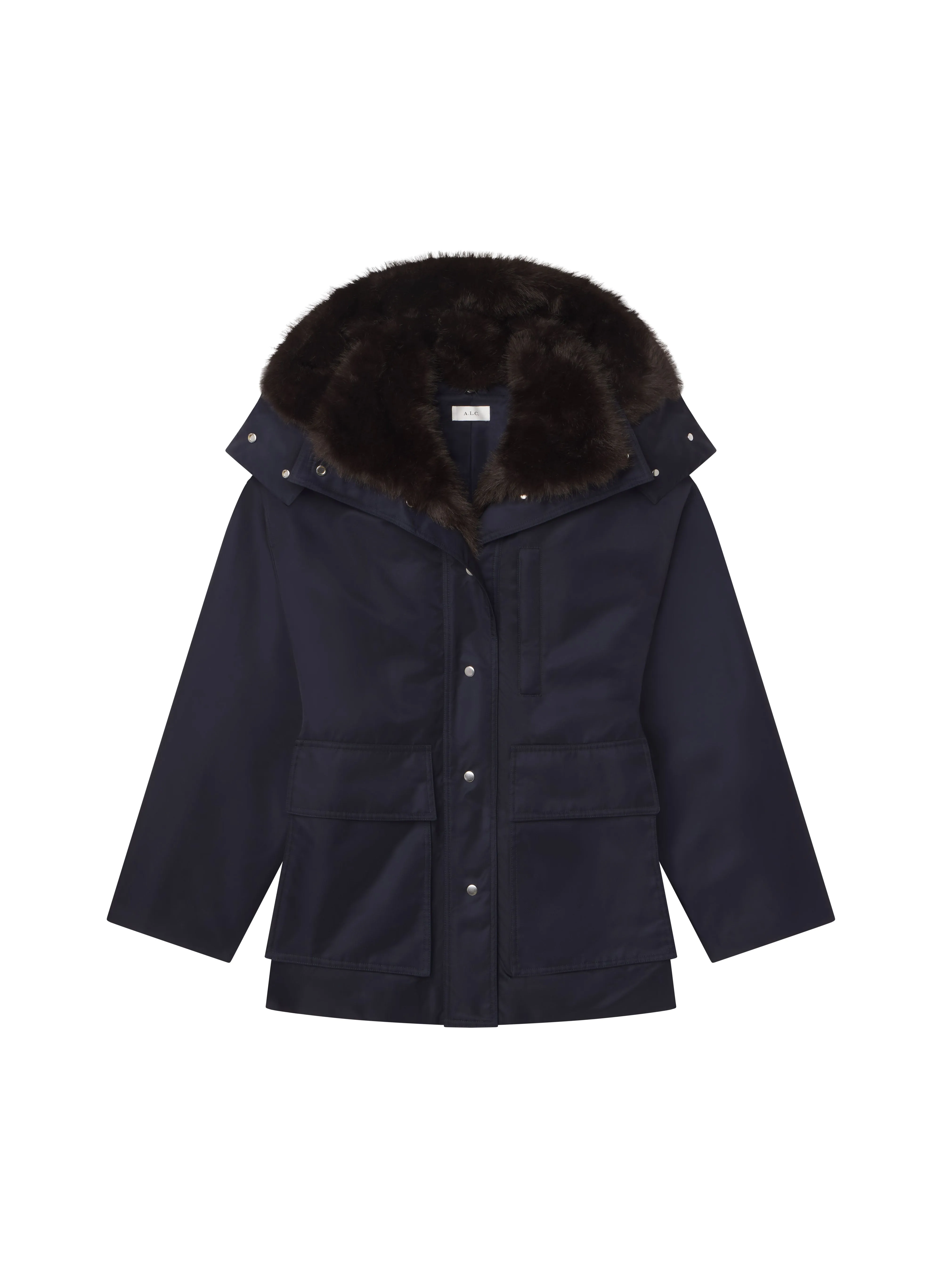 Nolan Faux Fur Trim Coat