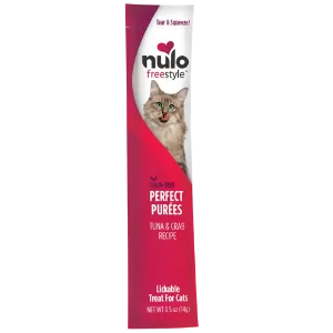 Nulo Freestyle Grain-Free Perfect Puree Tuna & Crab Recipe Cat Food Topper, 0.5 oz