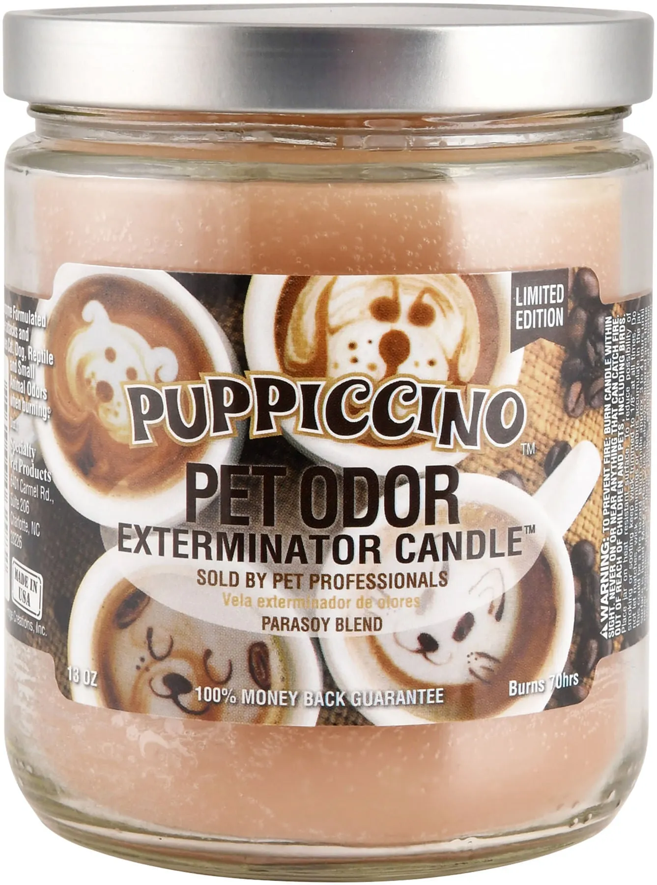 Pet Odor Exterminator Candle, Pupiccino, 13 oz