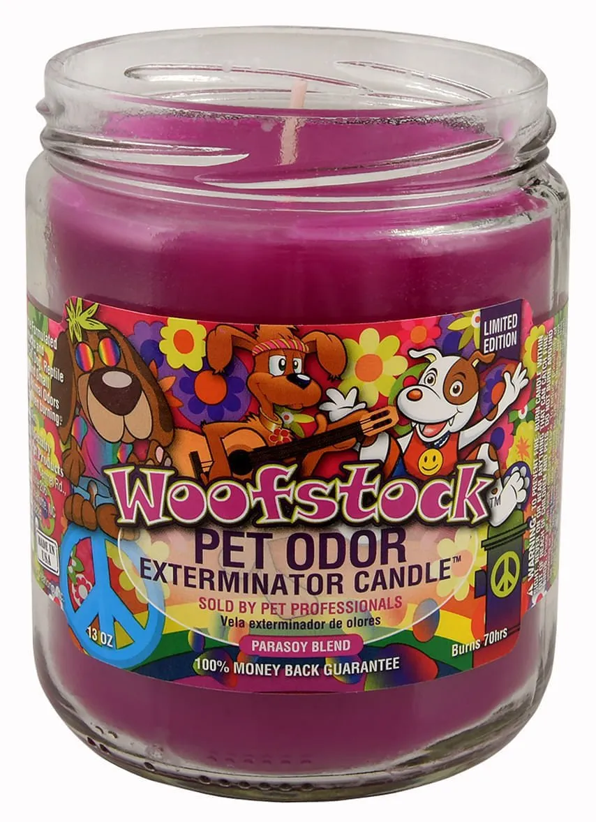 Pet Odor Exterminator Candle, Woofstock, 13 oz