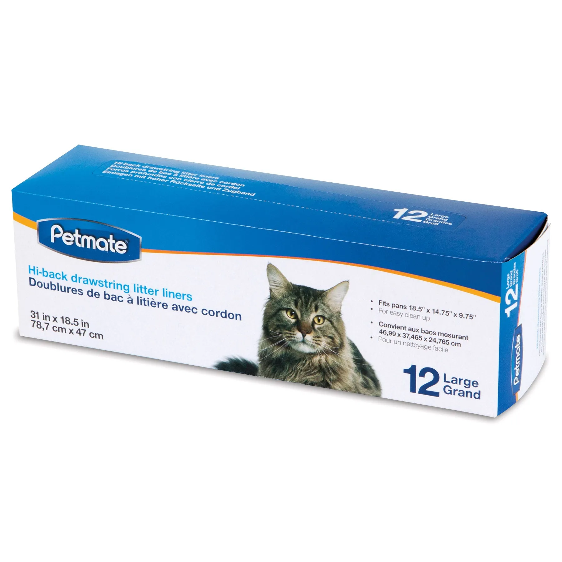 Petmate Drawstring Hi-Back Litter Box Liners