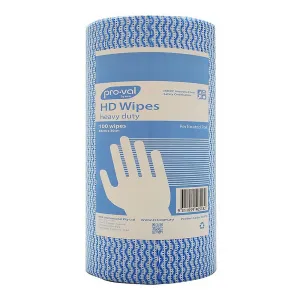 PROVAL Heavy Duty Blue HD Workshop Cleaning Wipes Roll x 100 Wipes