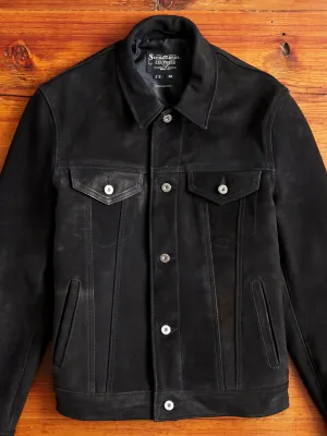 "3sixteen x Schott NYC" Goatskin Type-3 Leather Jacket in Black