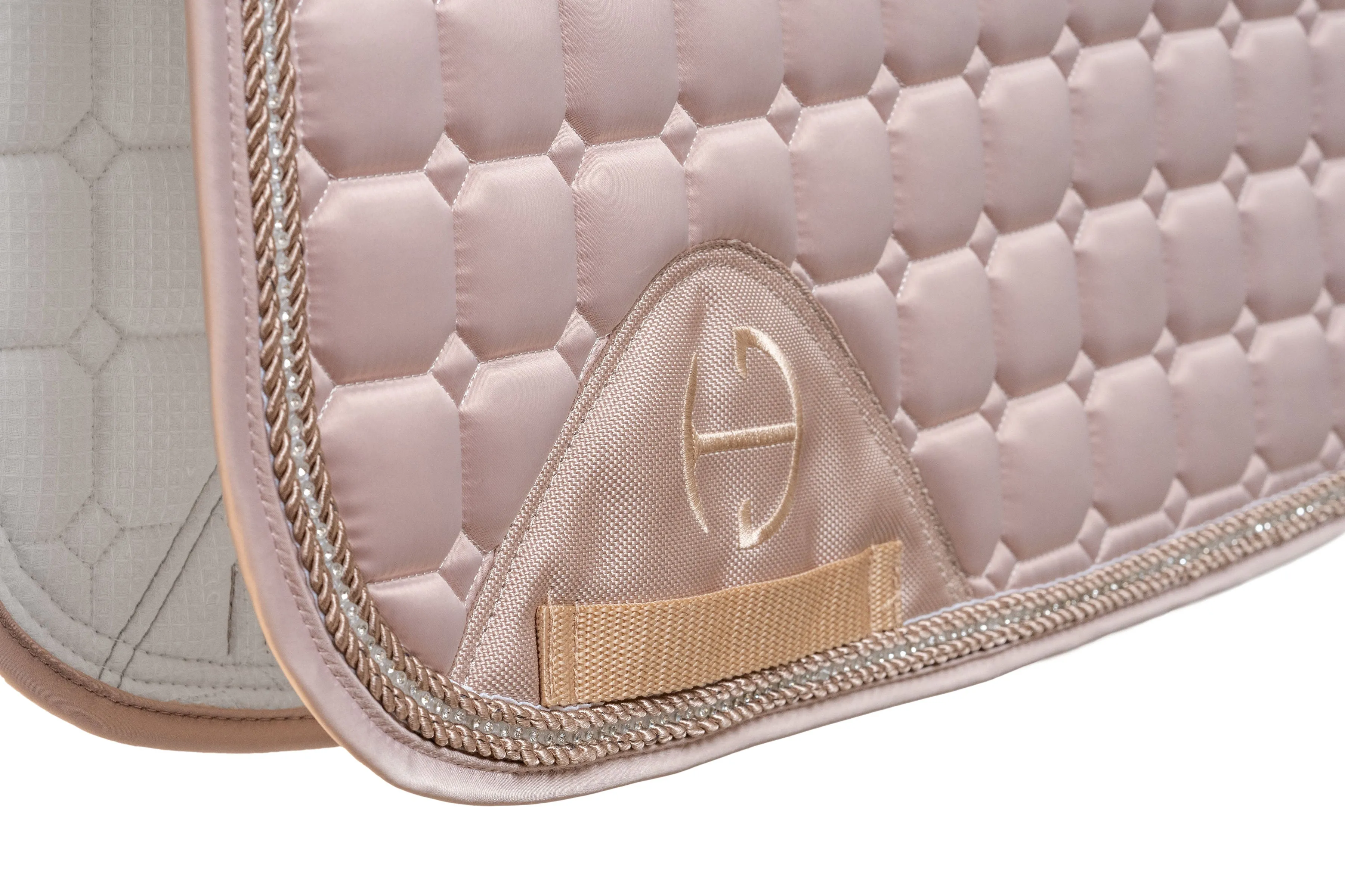 Satin Classic Dressage Saddle Pad - Champagne Cristal