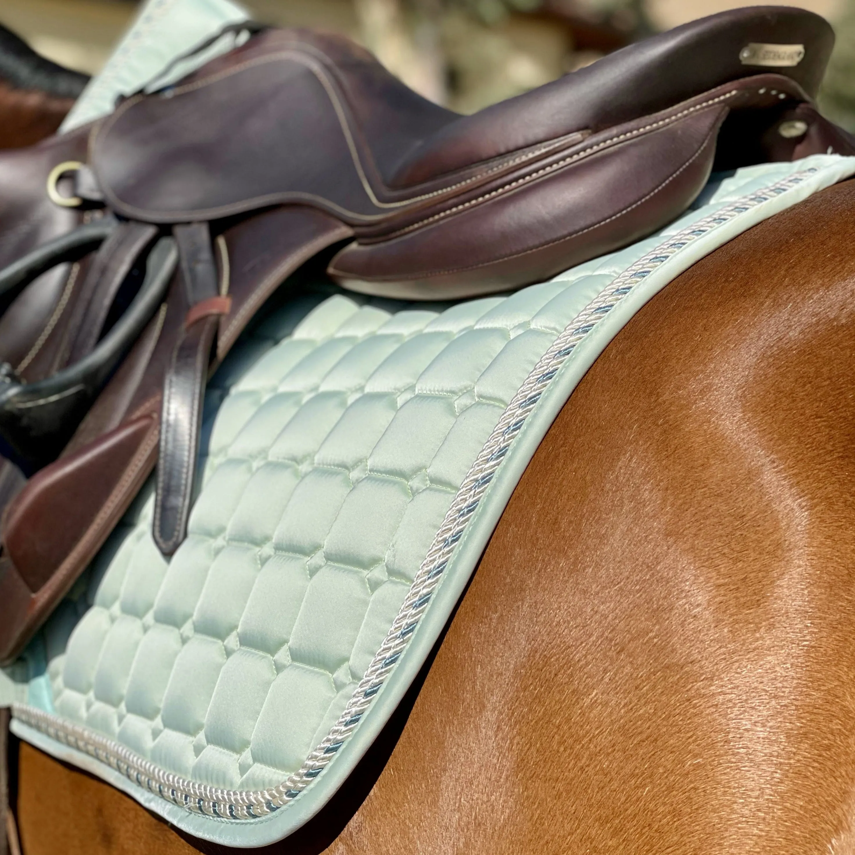 Satin Classic Jump Saddle Pad - Mint Sorbet