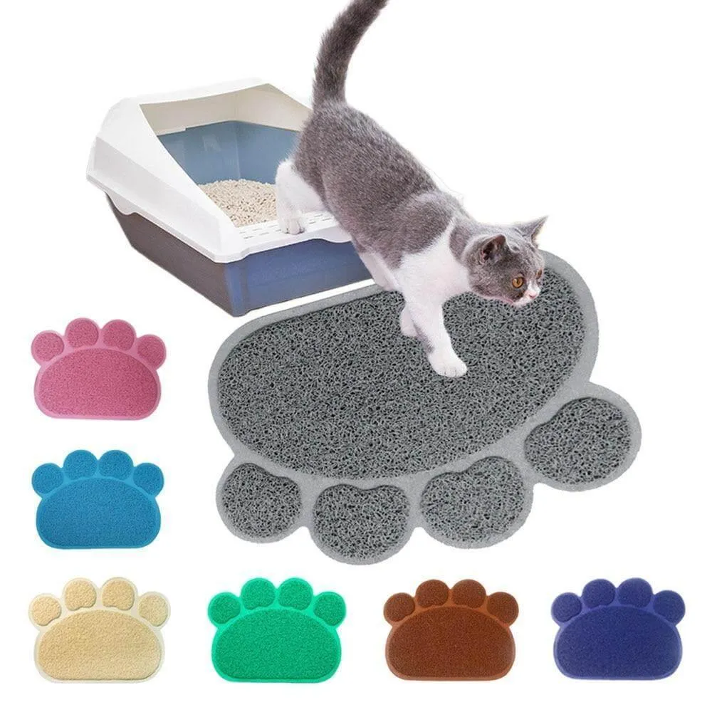 Scatter Trap Paw Shaped Cat Litter Mat