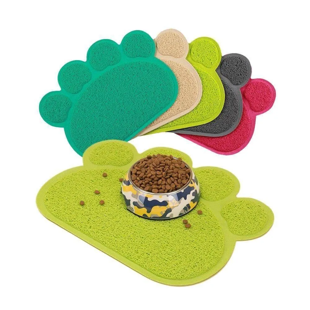 Scatter Trap Paw Shaped Cat Litter Mat