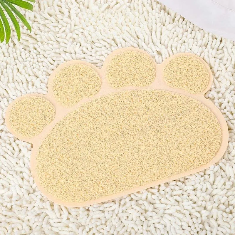 Scatter Trap Paw Shaped Cat Litter Mat