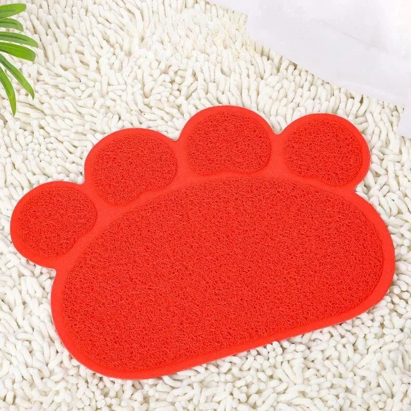 Scatter Trap Paw Shaped Cat Litter Mat