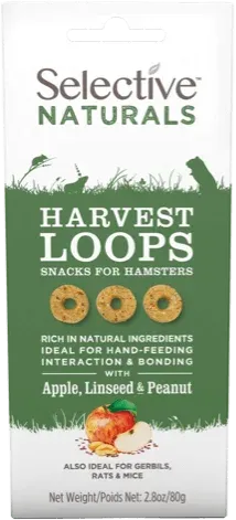 Selective Naturals Hamster Harvest Loops 80g - Case of 4