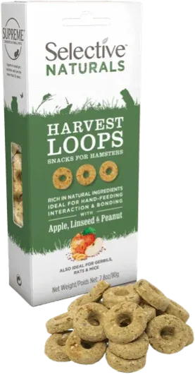 Selective Naturals Hamster Harvest Loops 80g - Case of 4