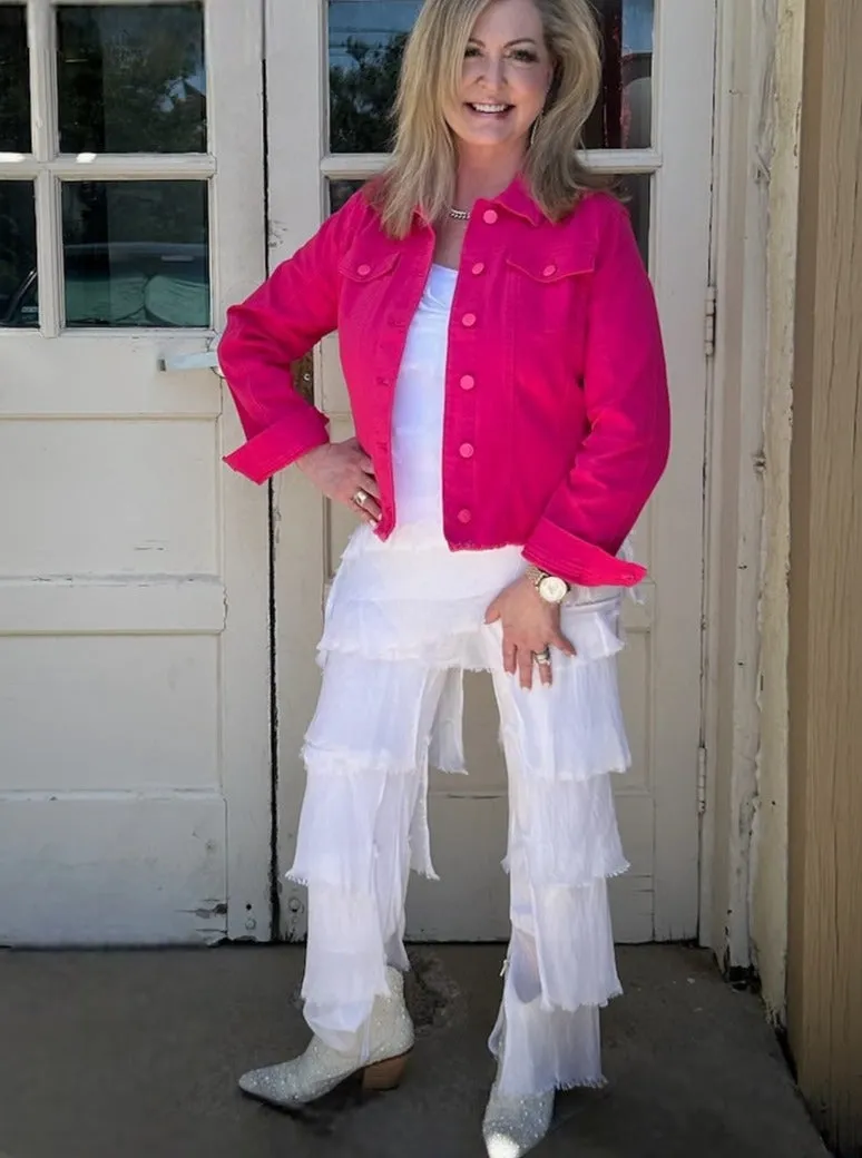 Silk Ruffle Pants - Multiple Colors