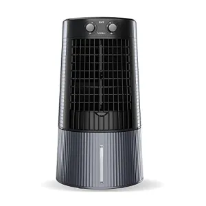 Symphony Duet Personal Tower Cooling Fan For Home and Office with Honeycomb Pad, Powerful Blower, Auto Rotation and Low Power Consumption (6L, Grey)